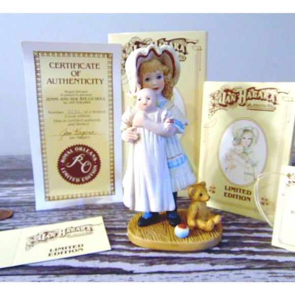 NEW Jan Hagara Limited Ed JENNY & BYE-LO DOLL Porcelain 5.5" Tall FIGURINE NIB! - Picture 2 of 8